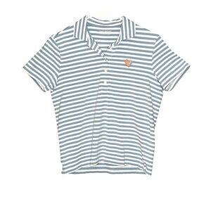 Tory Sport Preppy Polo in Blue and White Stripes Size S